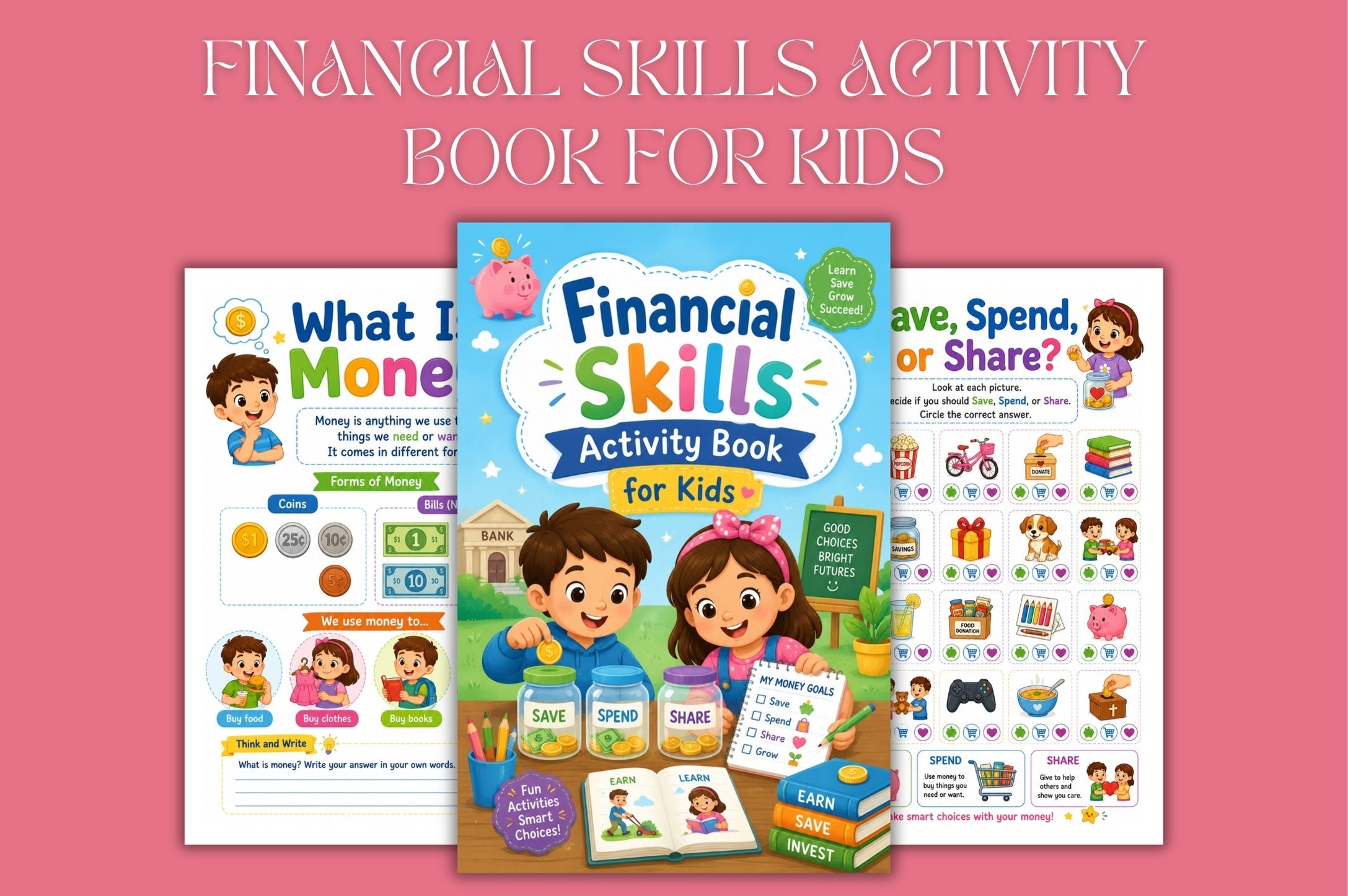 Financial Skills Activity For Kids Book
