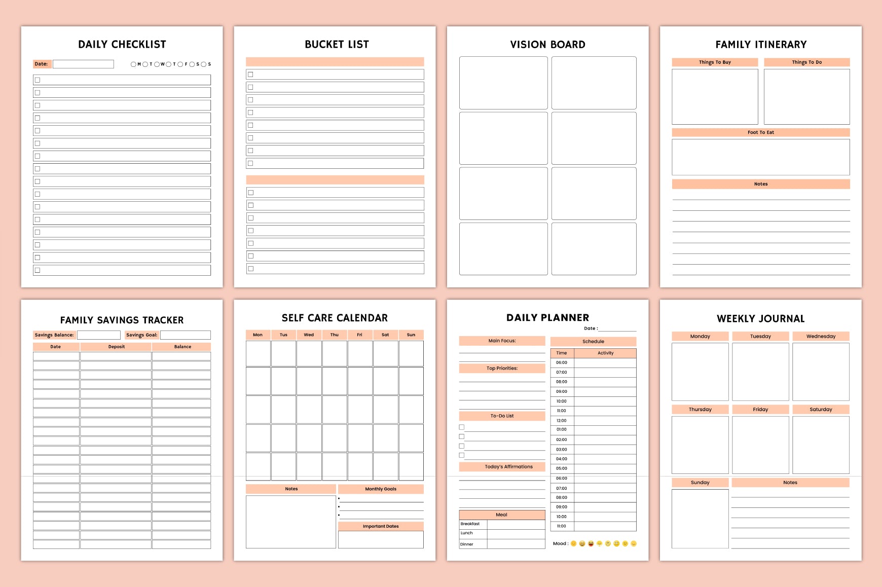 Happy Family Routine Journal
