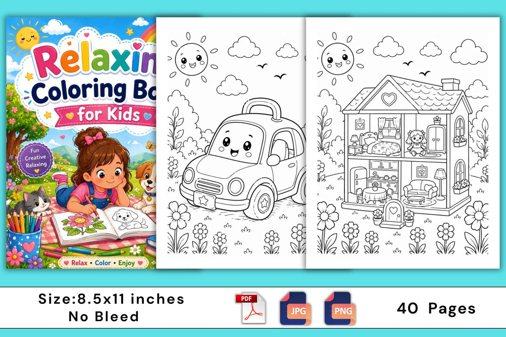 Relaxing Coloring For Kids Book