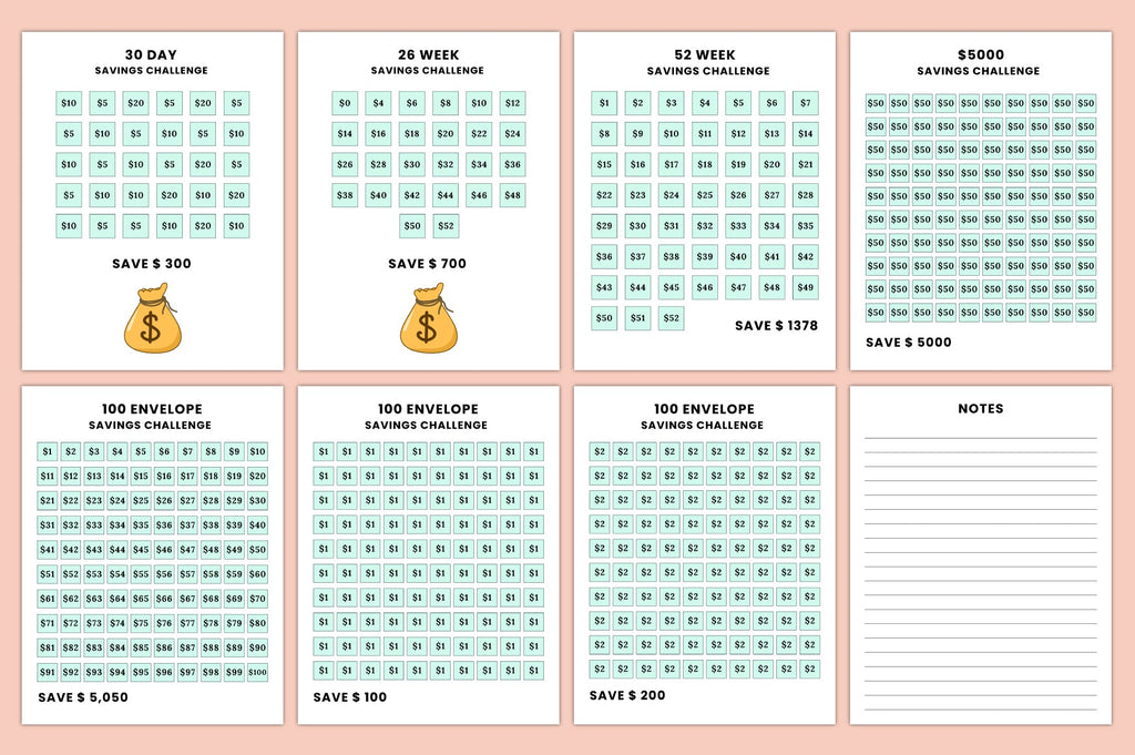 Financial Goals Saving Journal