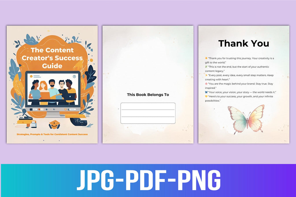 Content Creators Success Guide Planner