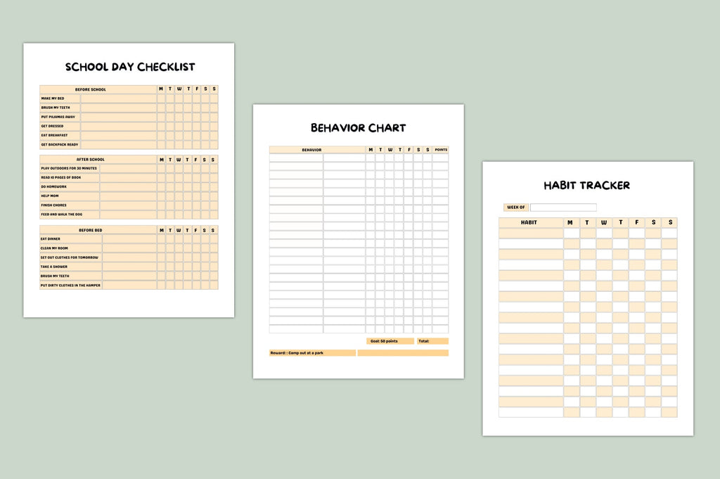 Smart Kids Reward Charts Planner