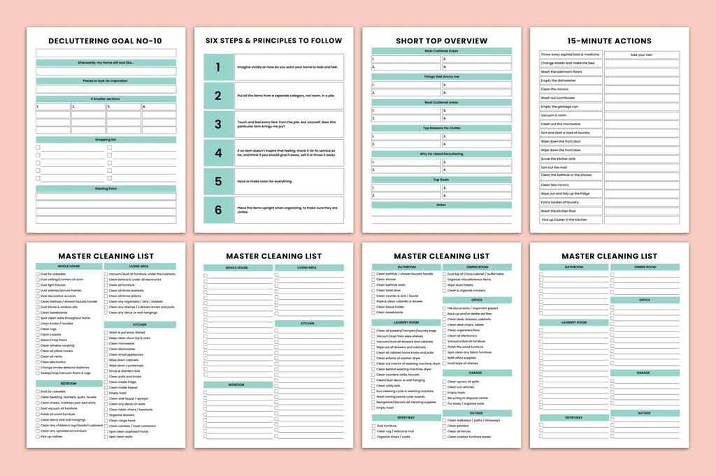 Decluttering Cleaning Planner Guide