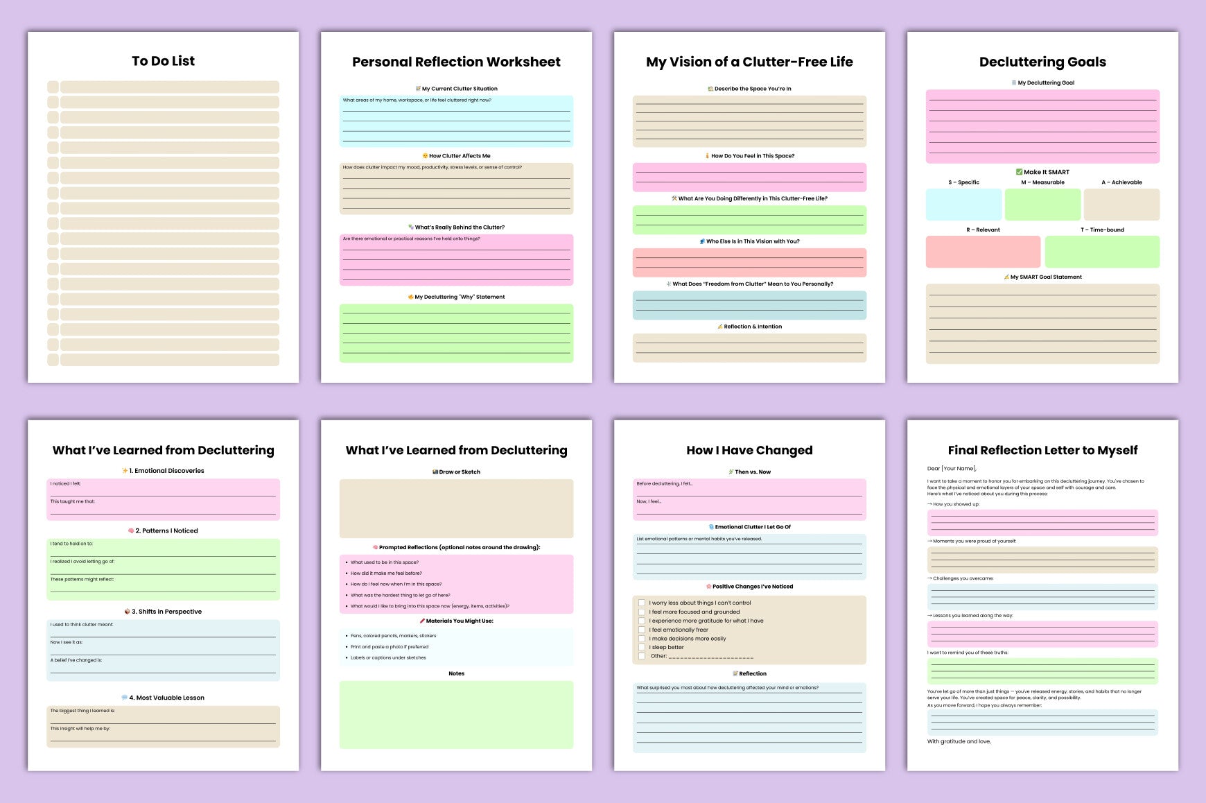 Declutter Workbook Guide