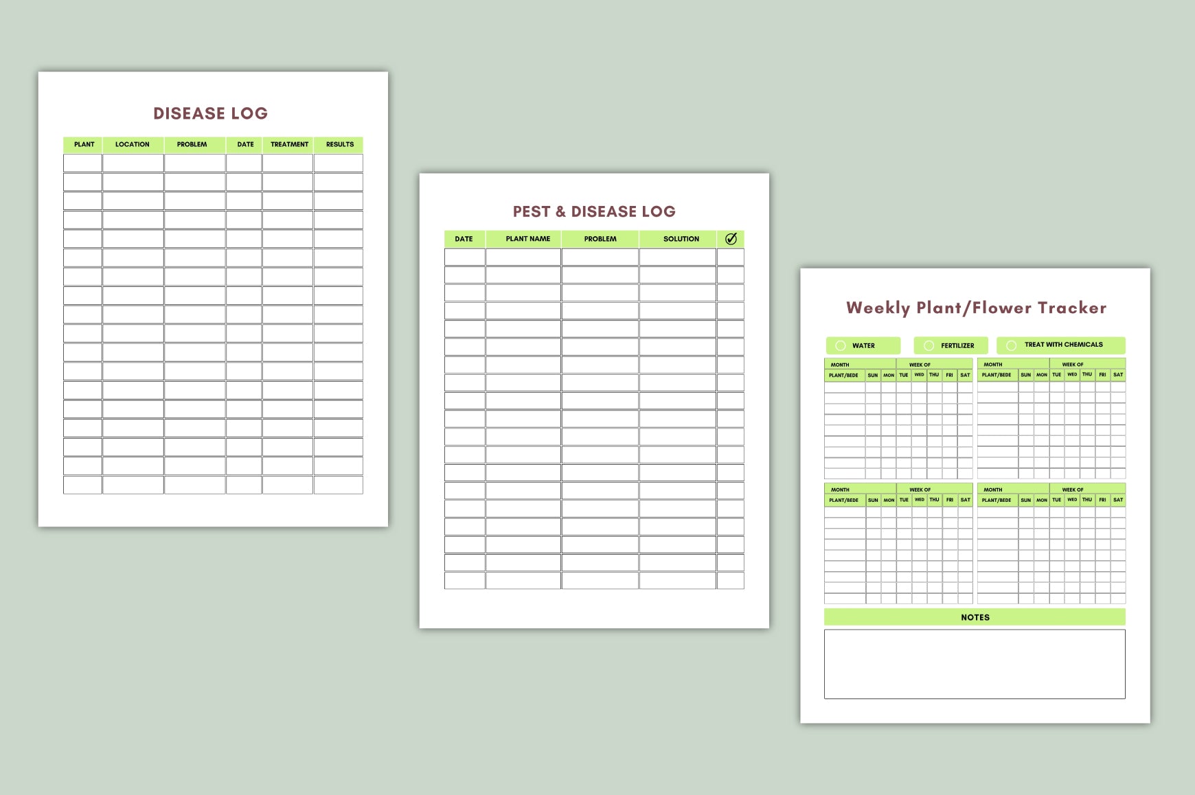 Grow Smart Garden Sheets Planner