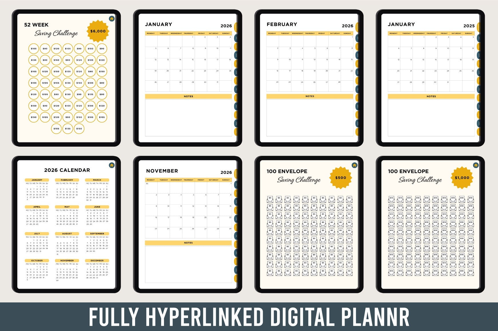 Money Saving Challenge Planner