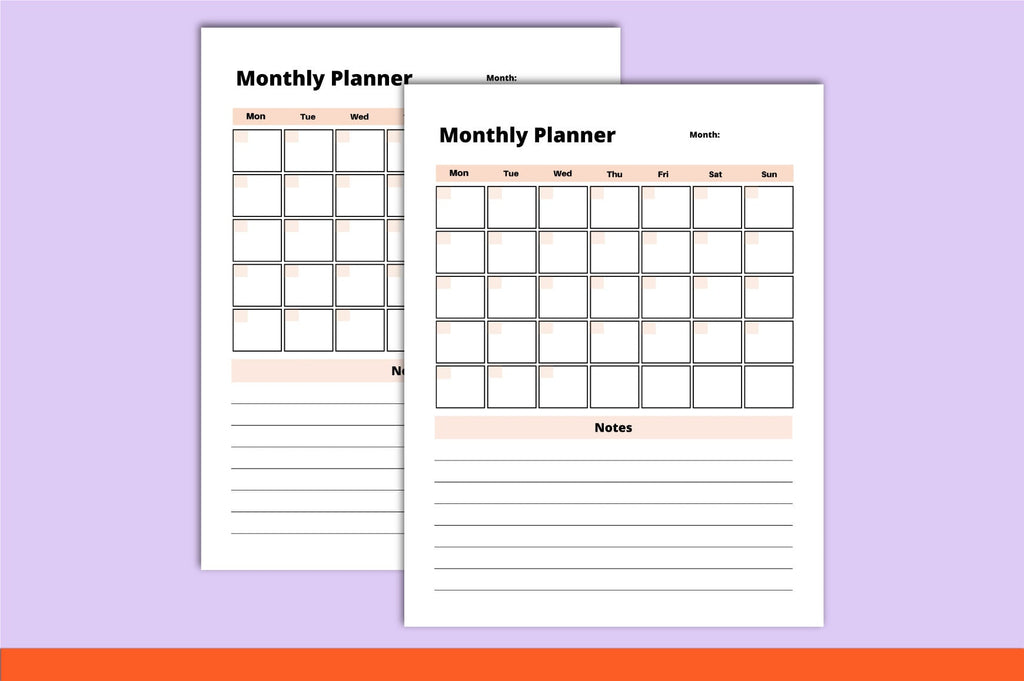 Weekly and Monthly Planner