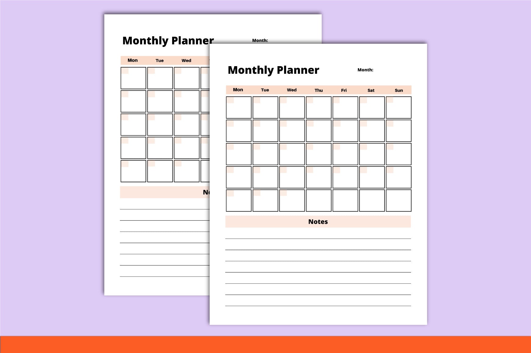 Weekly and Monthly Planner