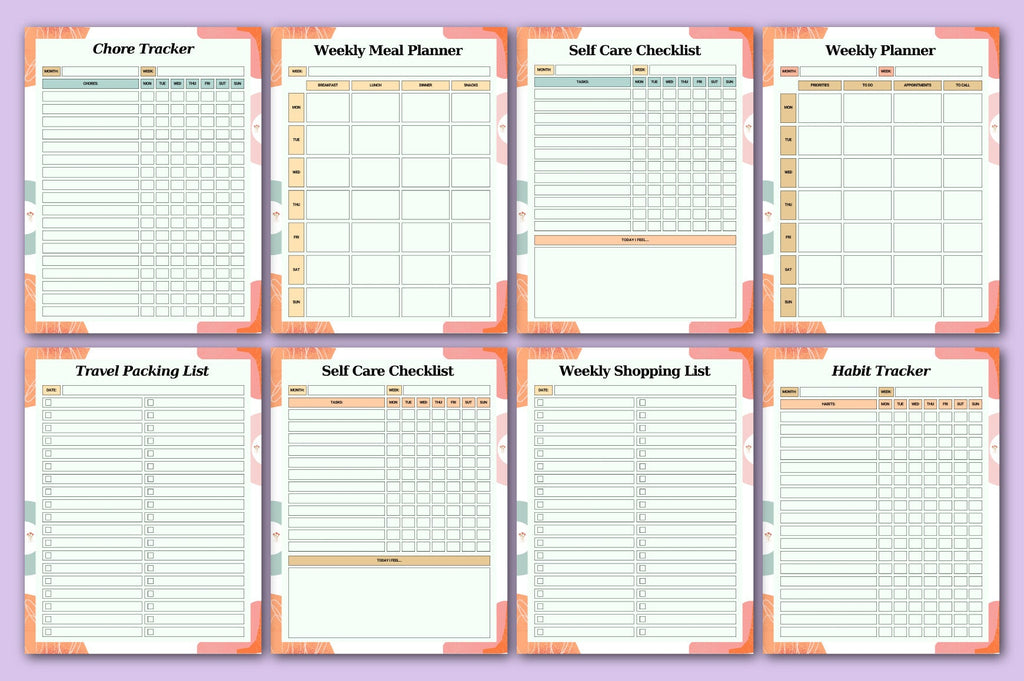 Self Care Planner