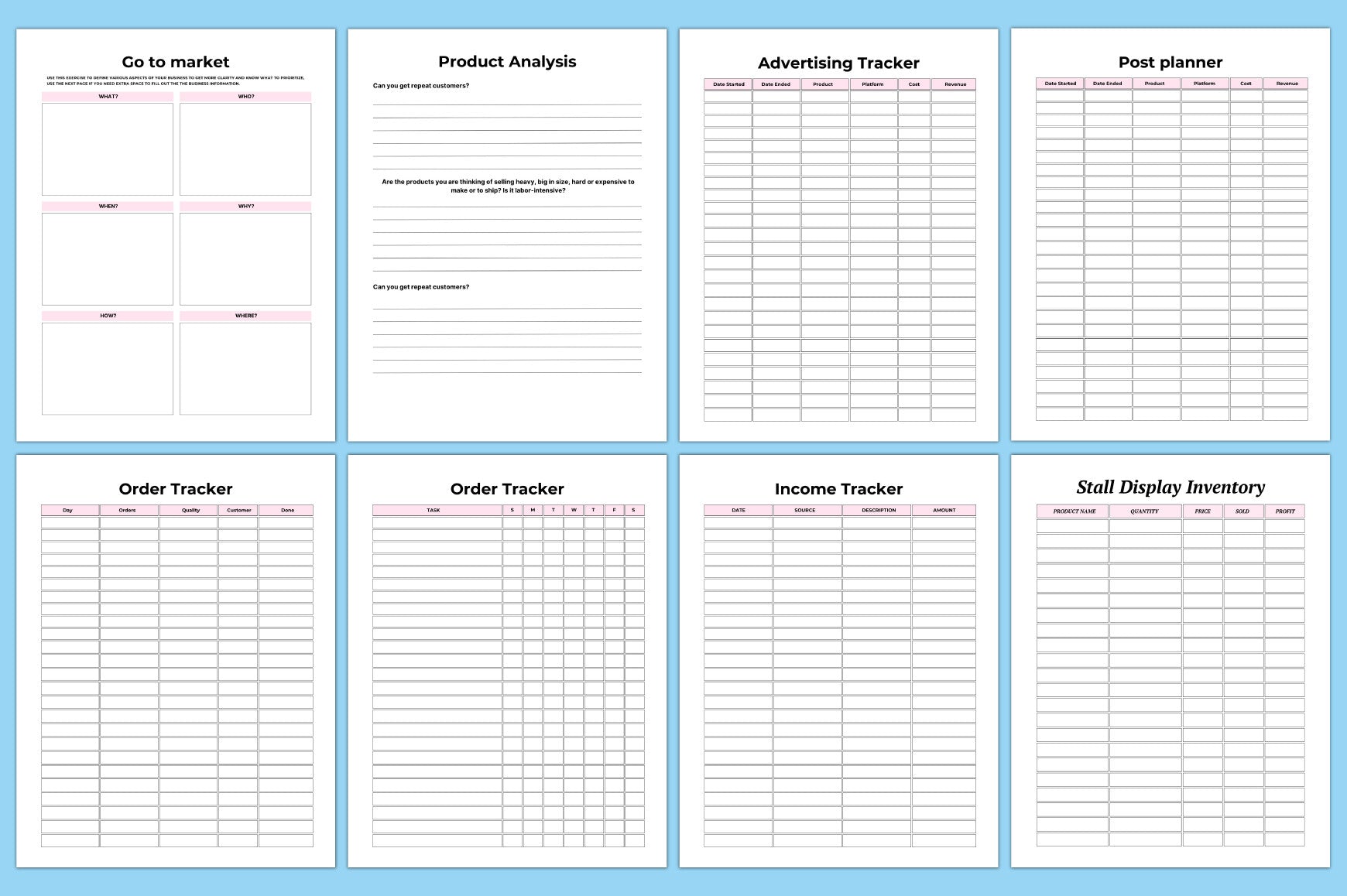 Editable Shopify Store Planner