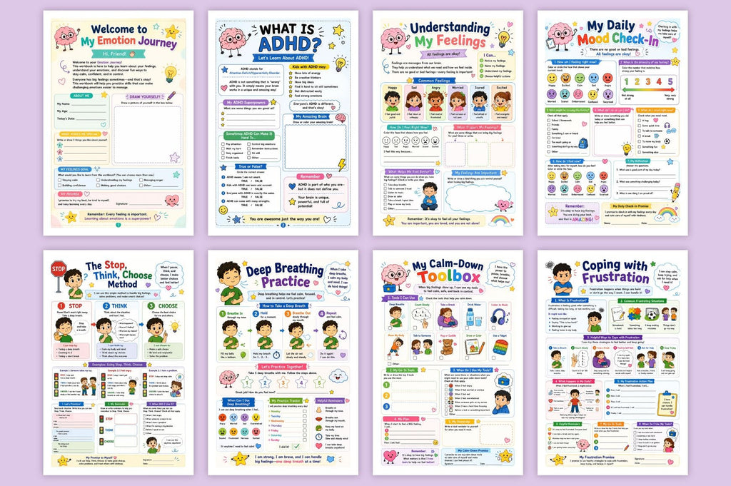 Adhd Emotional Regulation For Kids Workbook