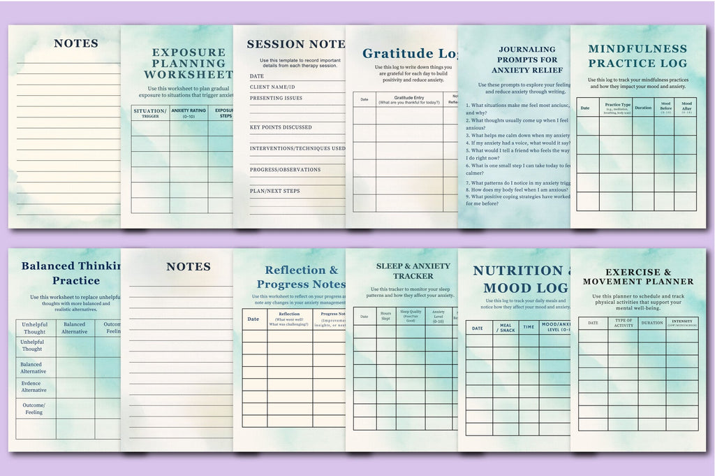 Therapists' Anxiety Toolkit Planner