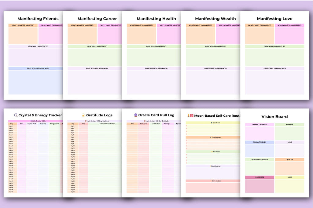 Manifestation Moon Cycle Planner