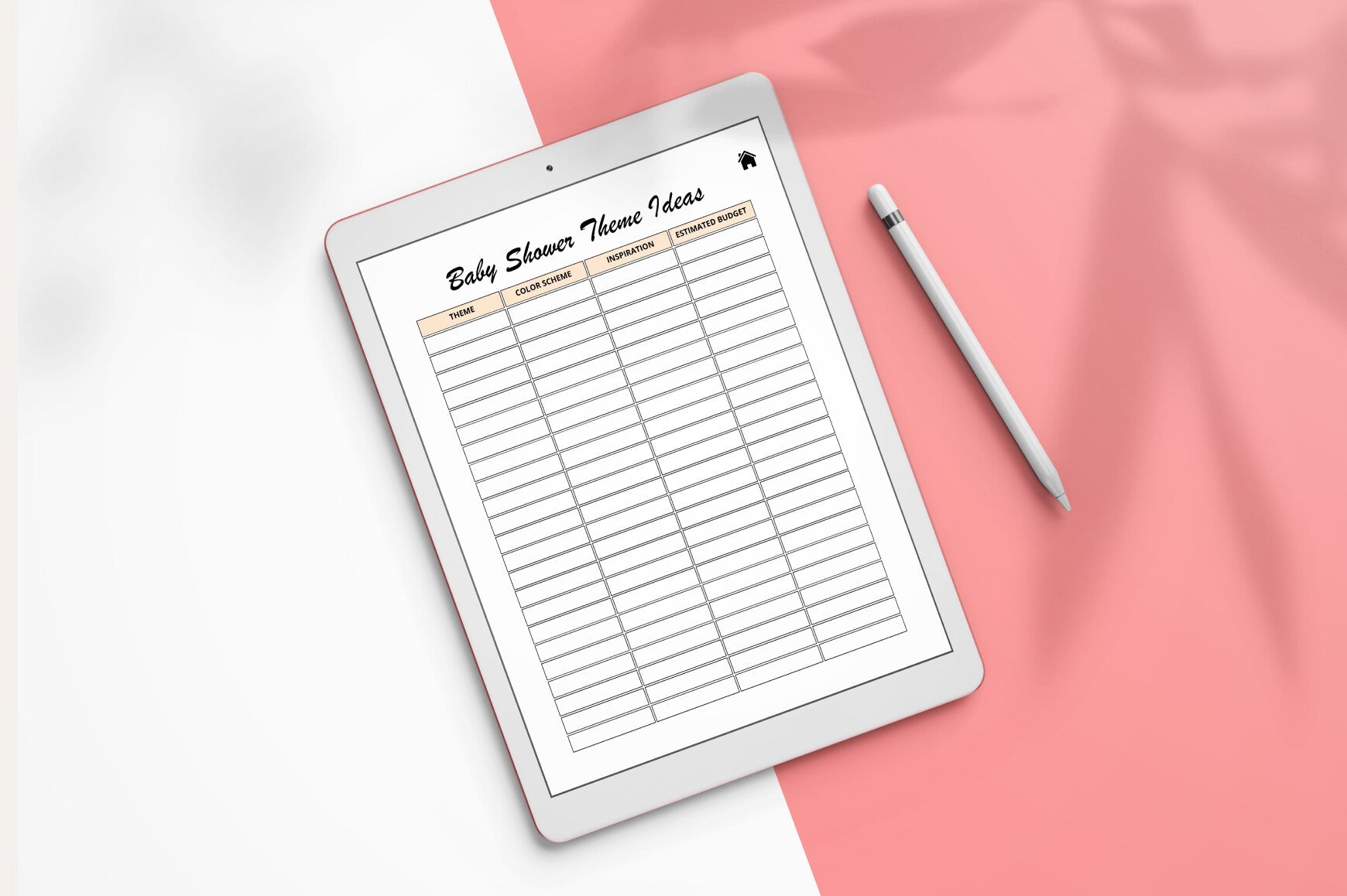 Editable Baby Shower Planner