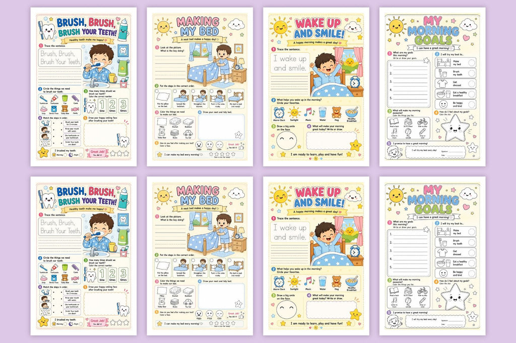 My Morning Routine For Kids Workbook