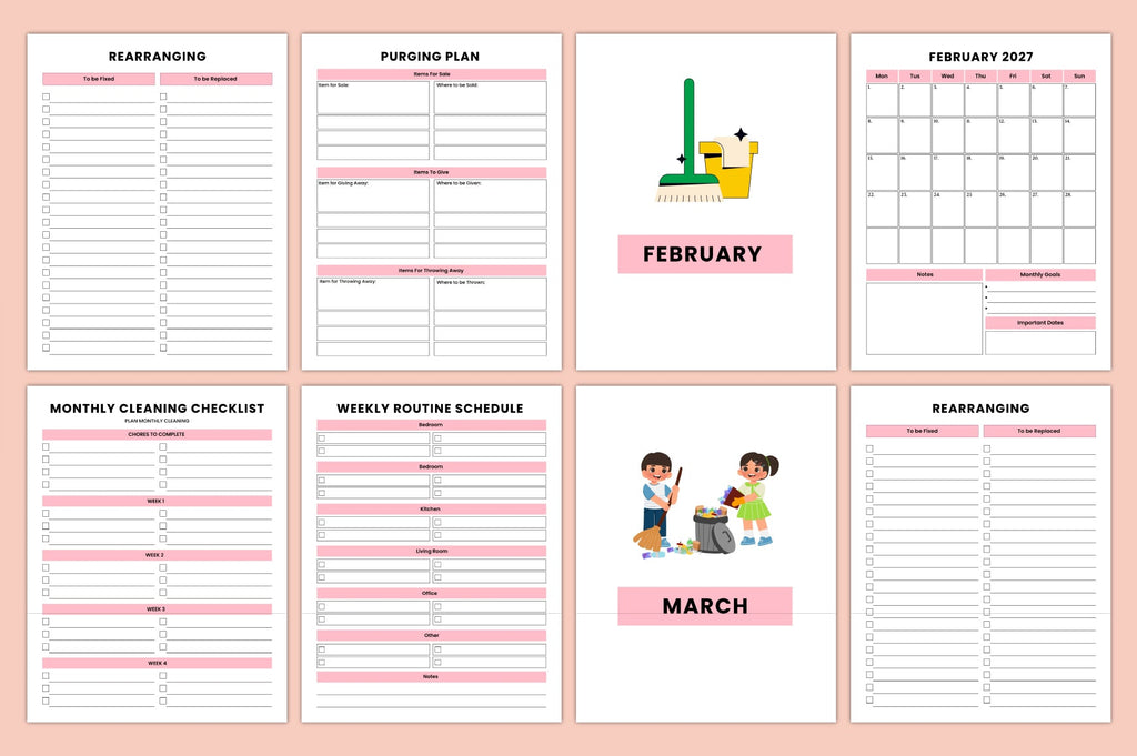 Home Cleaning Routine Journal