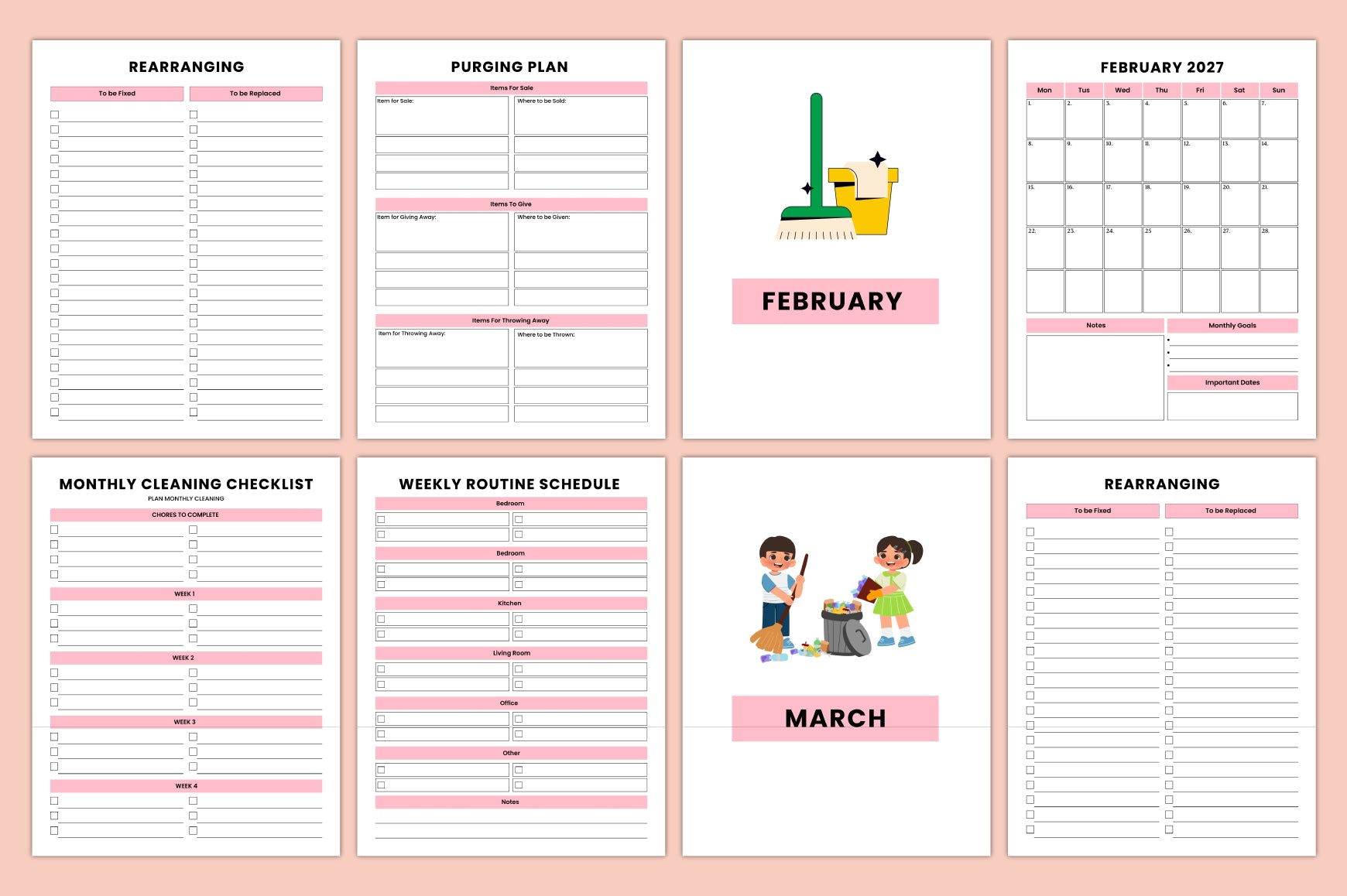 Home Cleaning Routine Journal