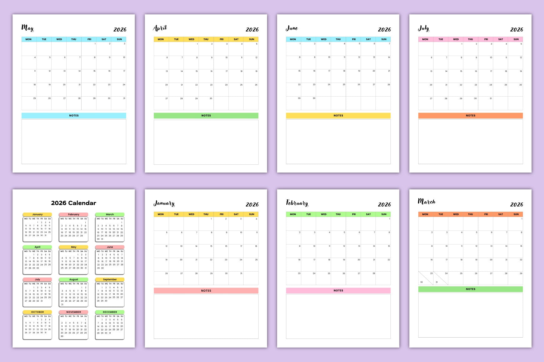 Autistic Planner printable organization and schedule pages
