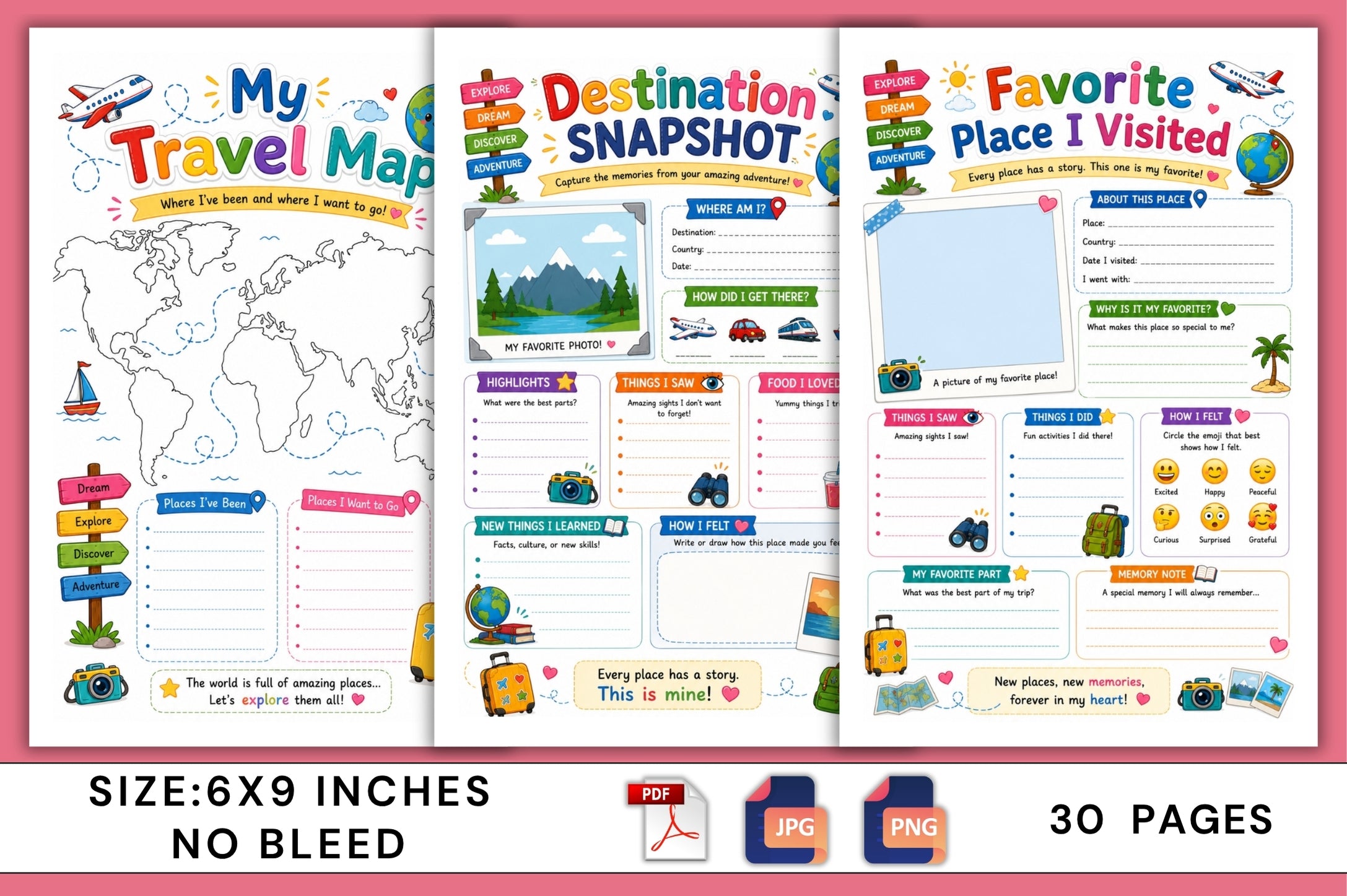 Travel Activity For Kids Journal