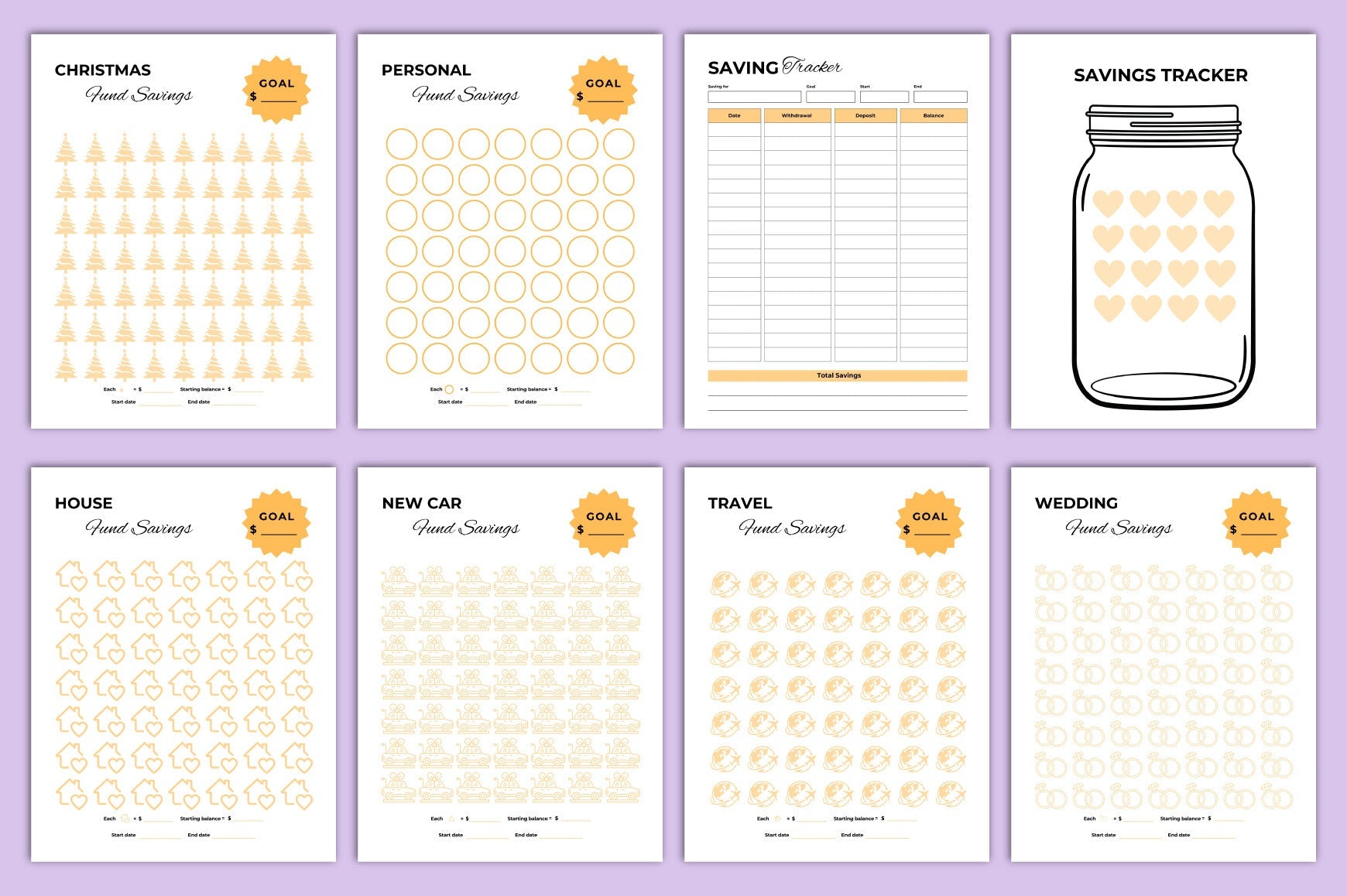 Money Saving Challenge Planner