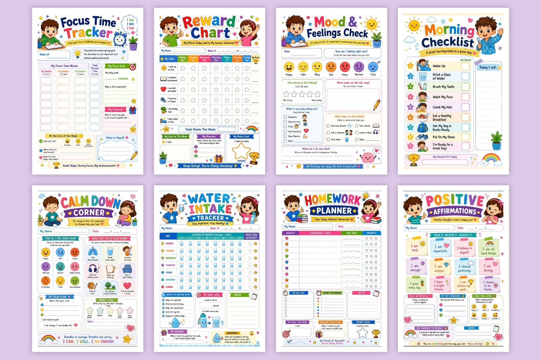 Adhd Activity For Kids Planner