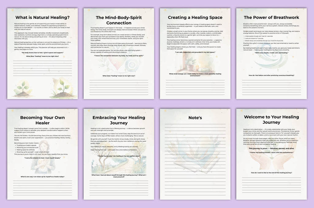 Natural Healing Guidance Planner