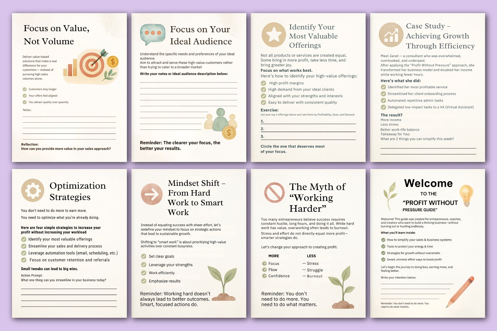 Profit Without Pressure: Guide Planner