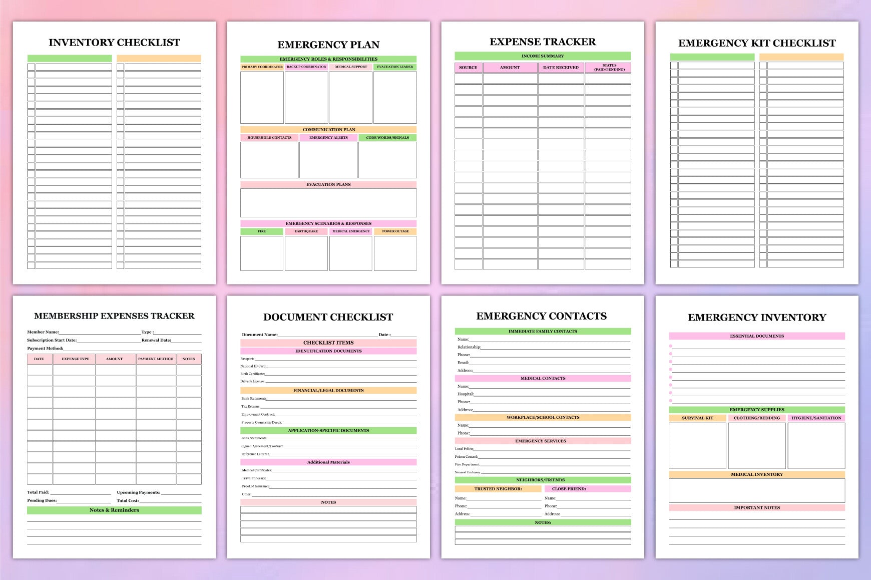 Emergency Planner Guide