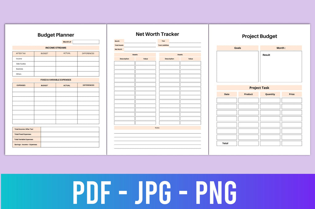 Editable Budget Planner