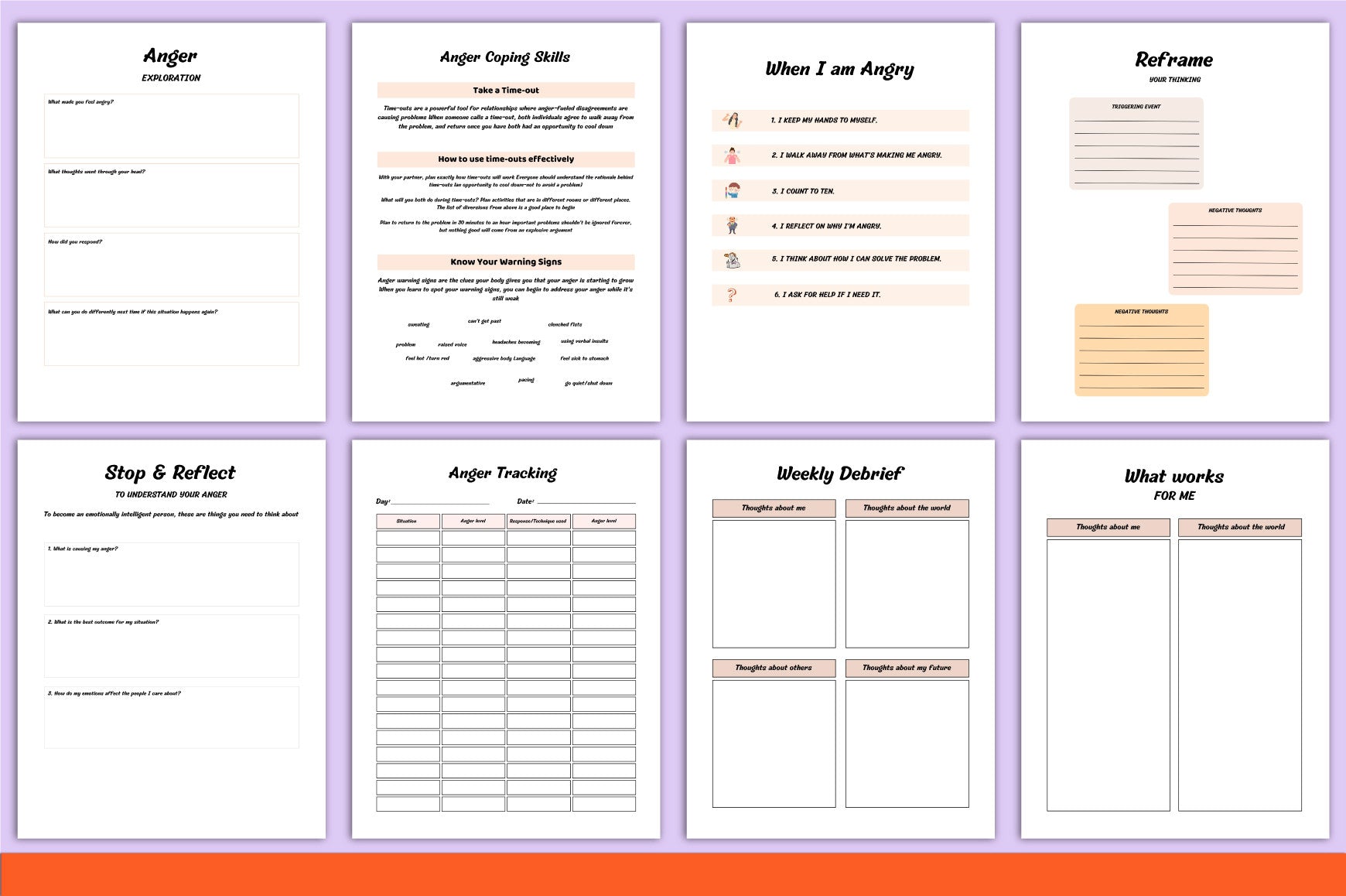 Anger Management Planner for Kids