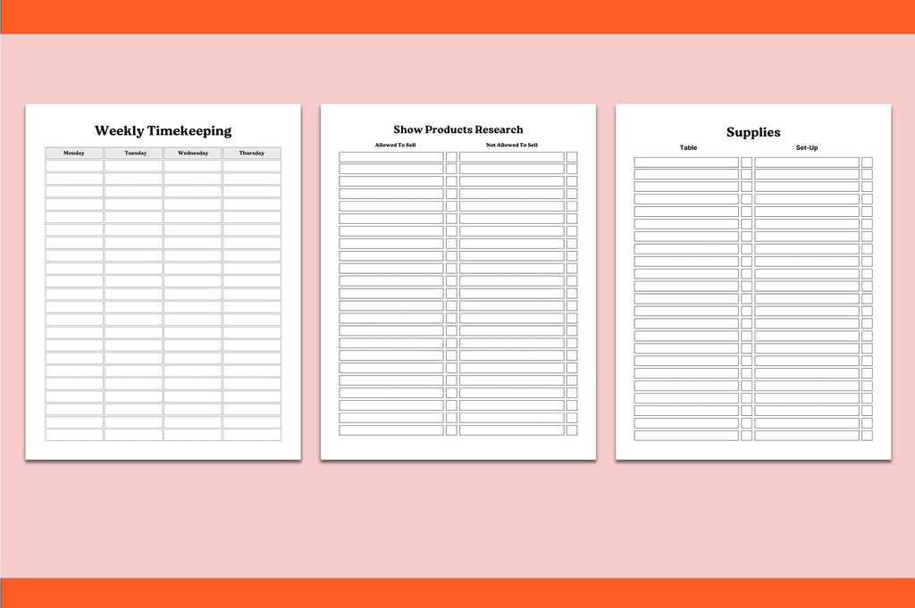 Craft Fair Planner Guide
