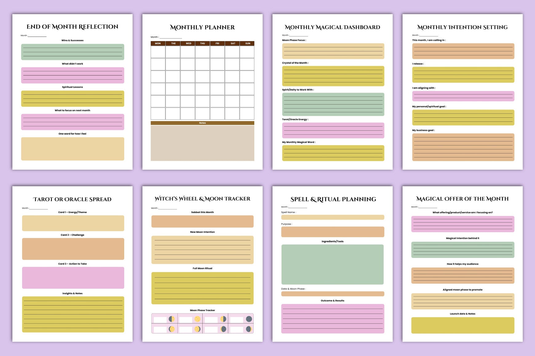 Witchcraft Business Planner