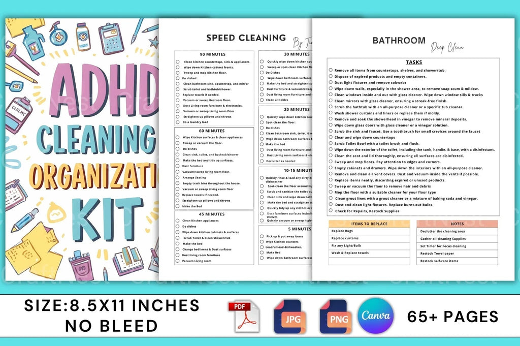 Effective ADHD Cleaning and Organization Tips daily cleaning schedule and task tracker