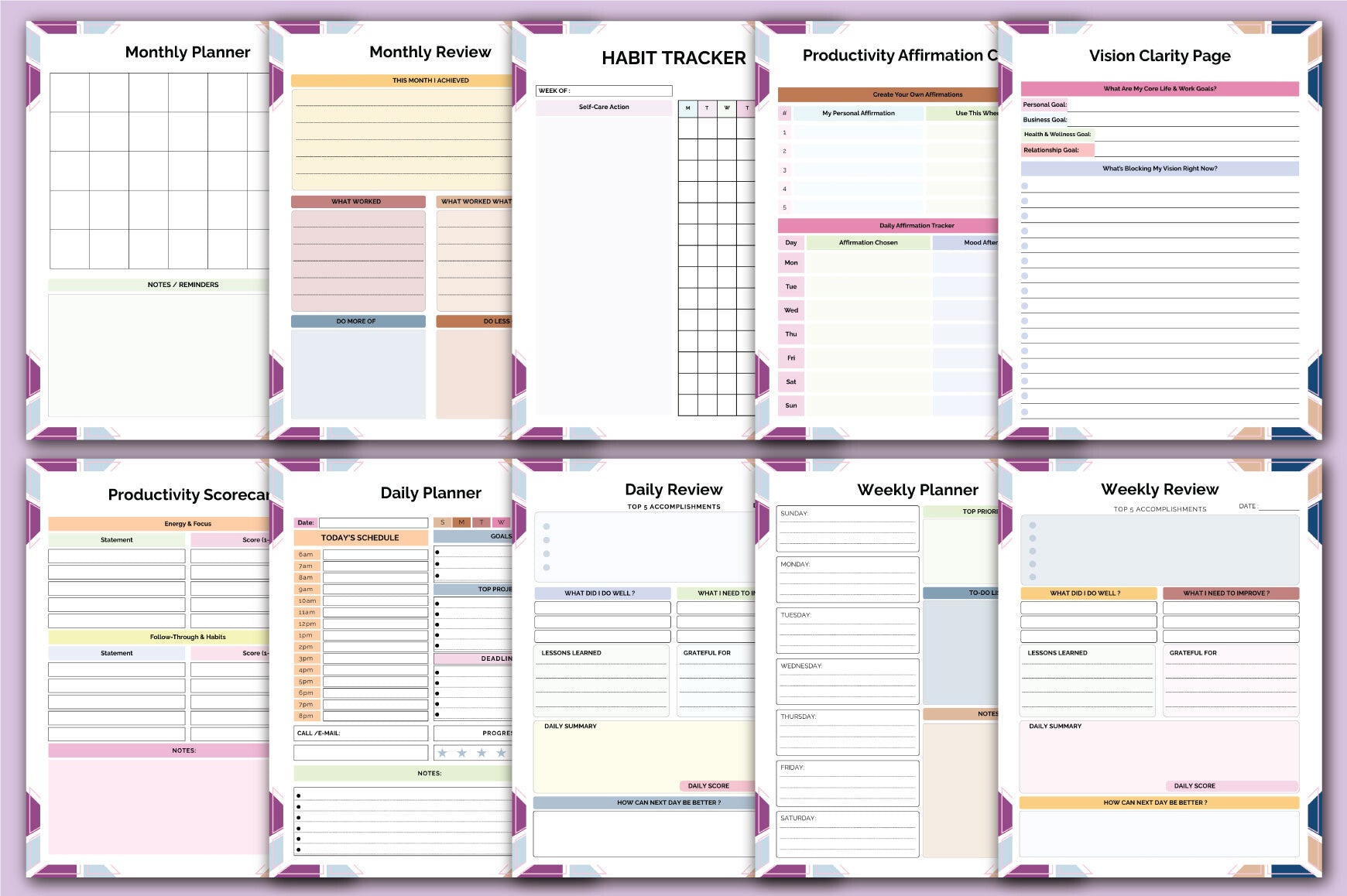 Productivity Playbook Planner