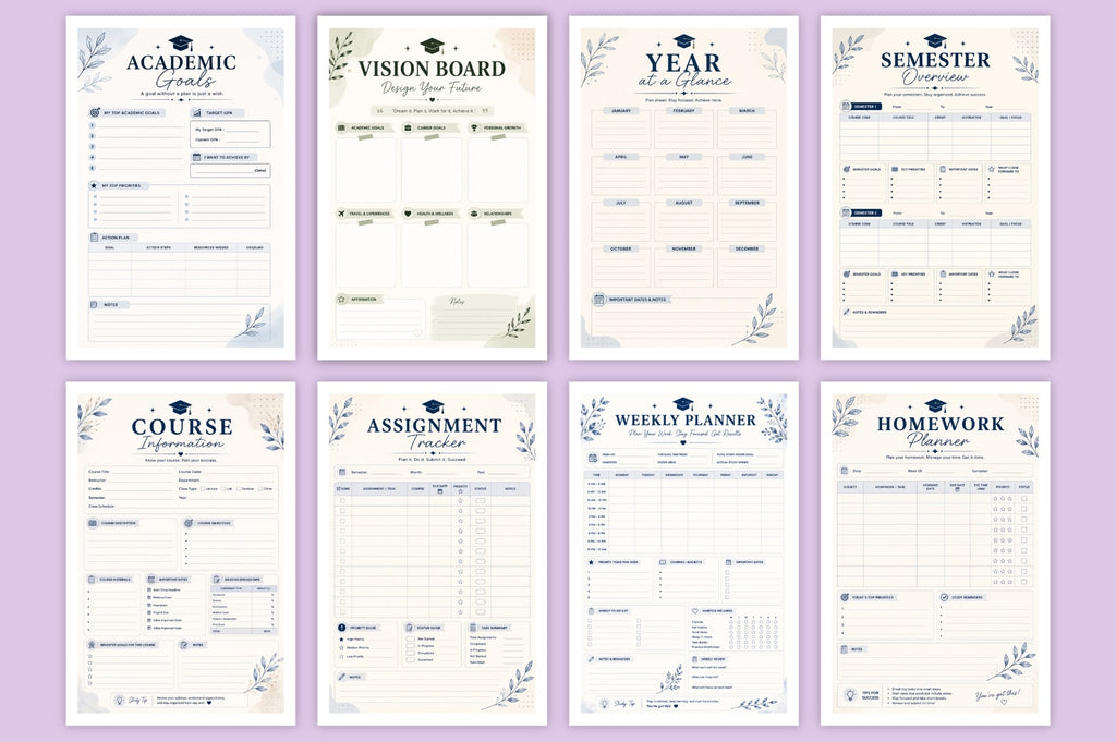 Academic Success For Students Planner