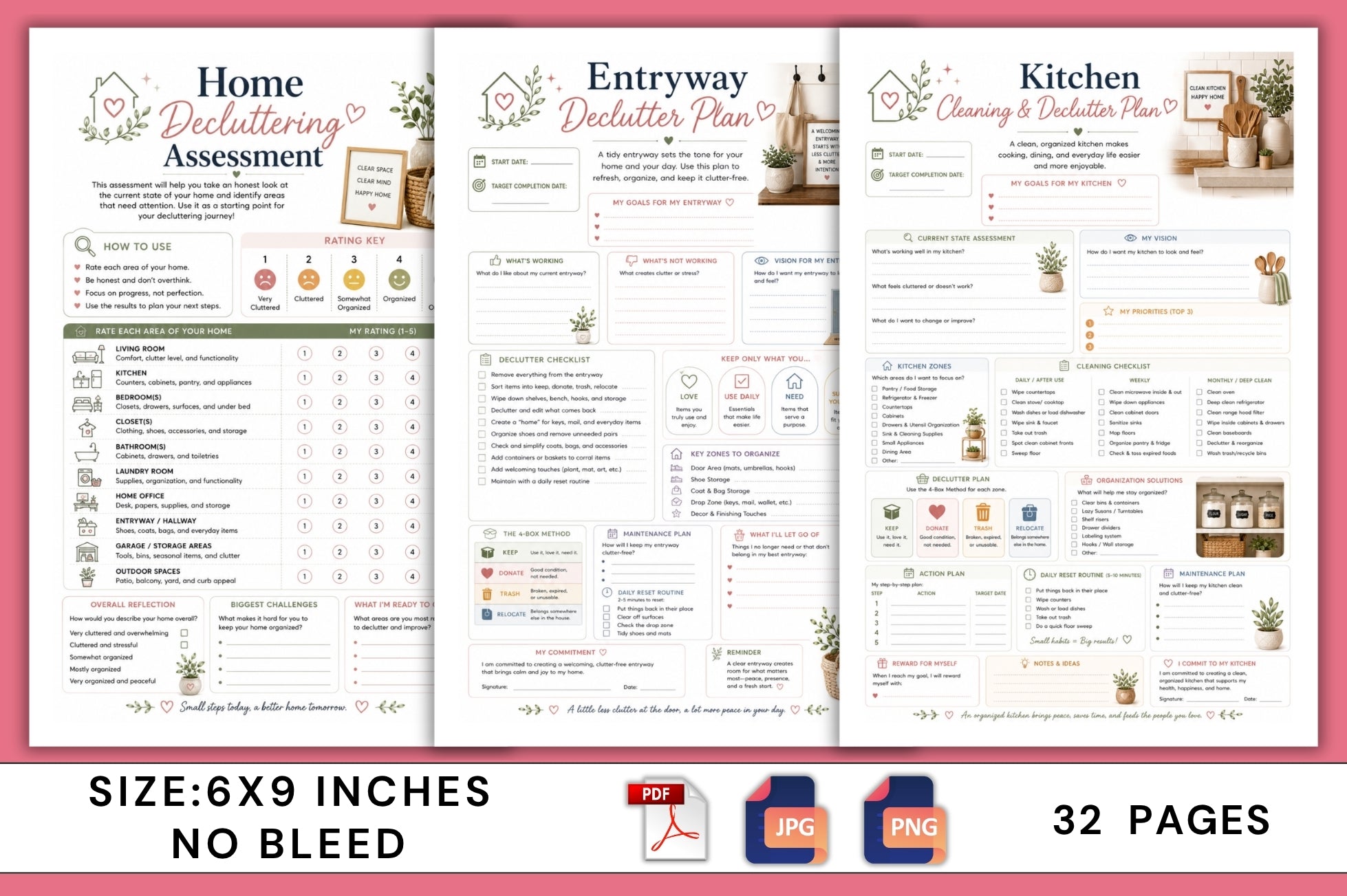 Home Declutter Cleaning Planner