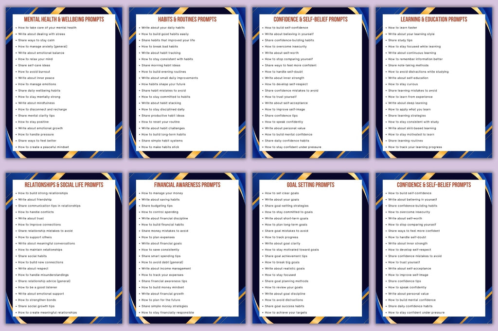 Blog and Post Ideas Prompts