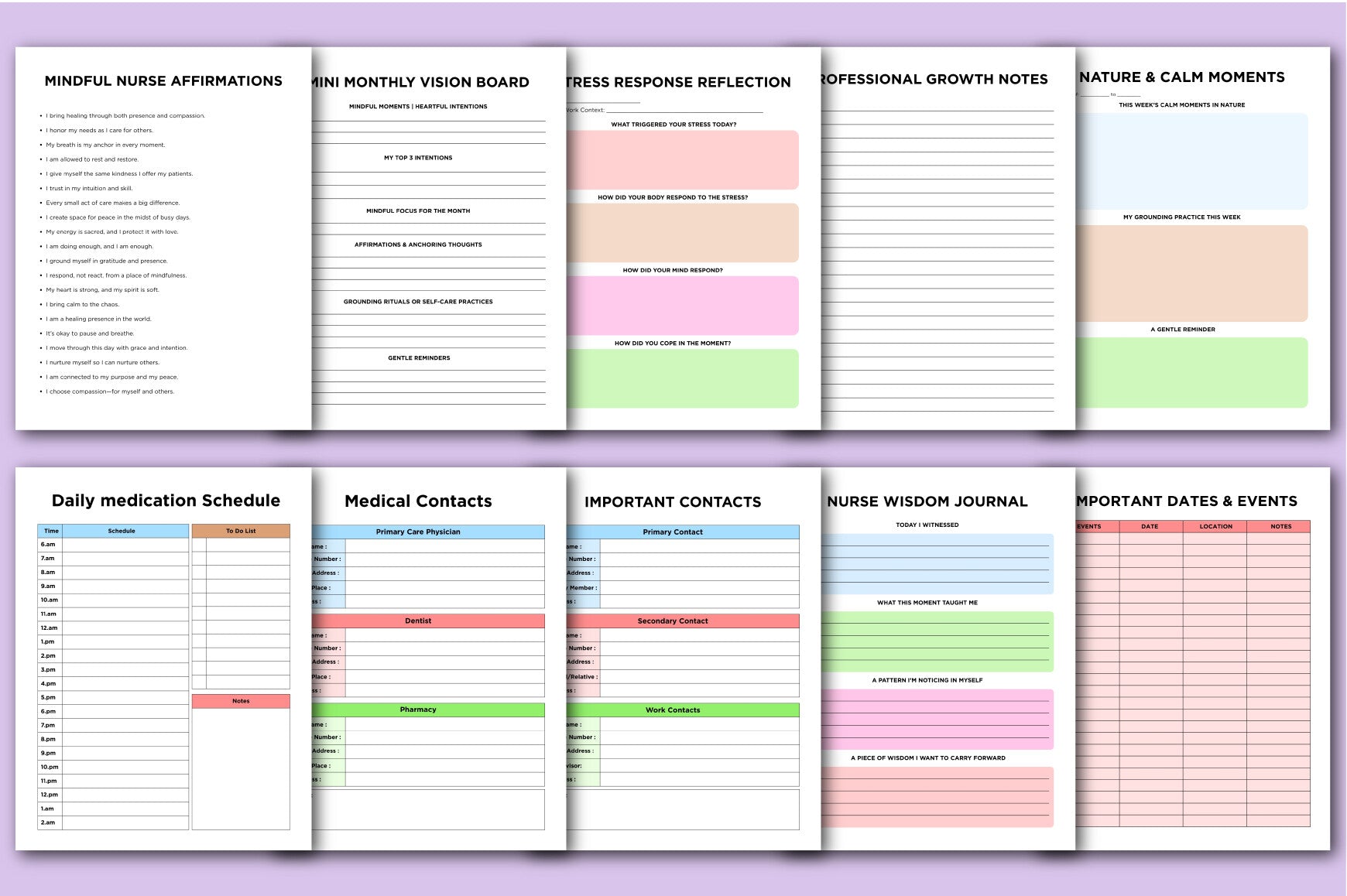 Mindful Nurses Planner