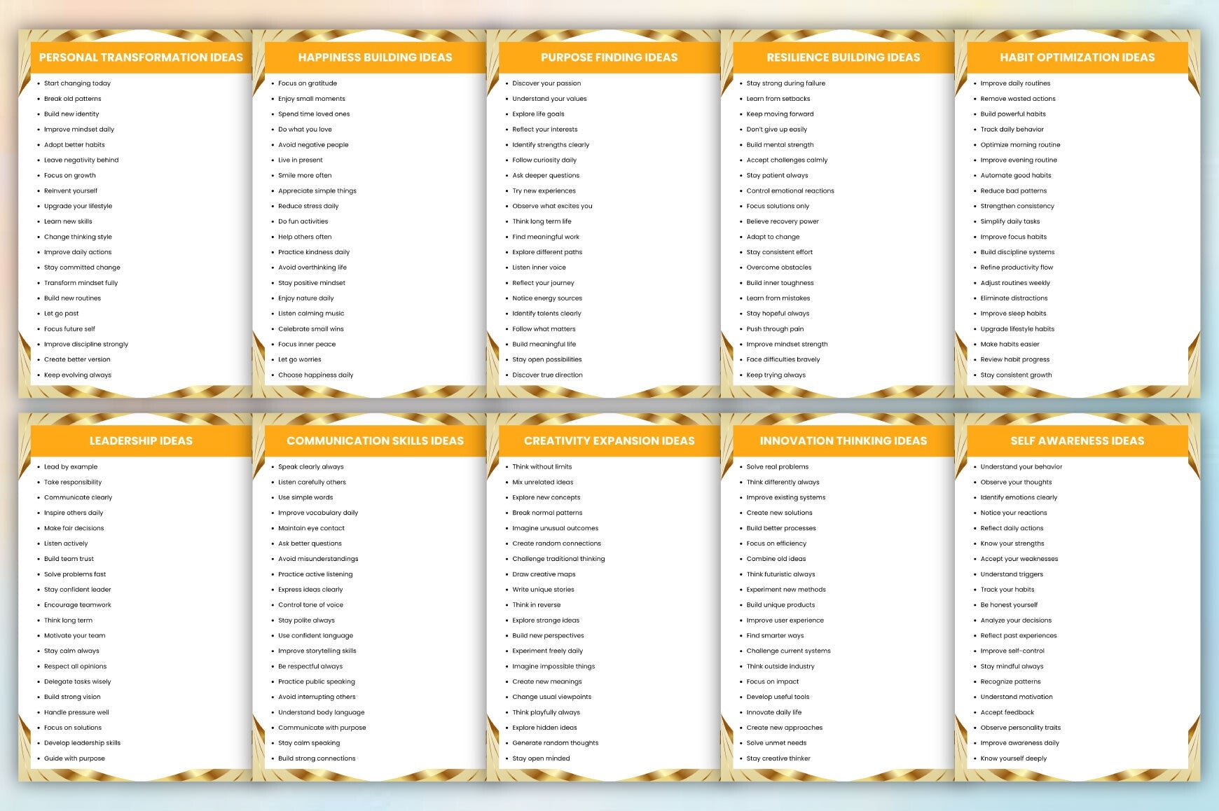 For Infinite Ideas Prompts
