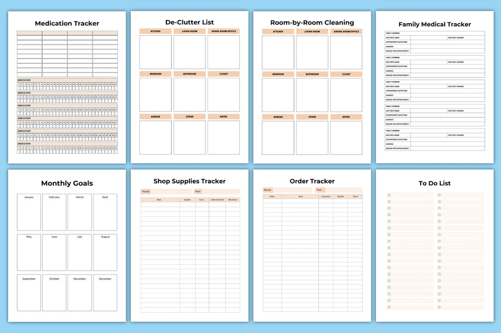 Editable Working From Home Planner