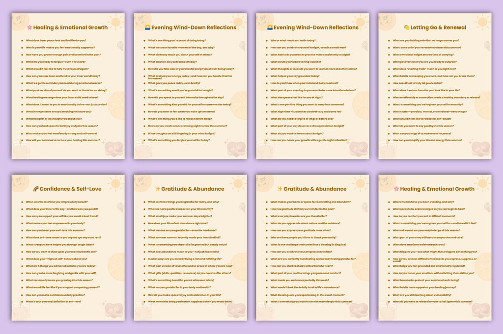 Summer Self-Reflection Prompts