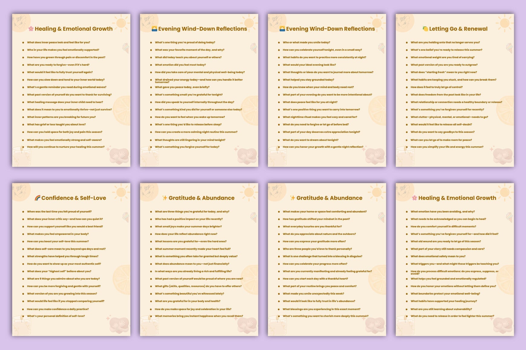 Summer Self-Reflection Prompts