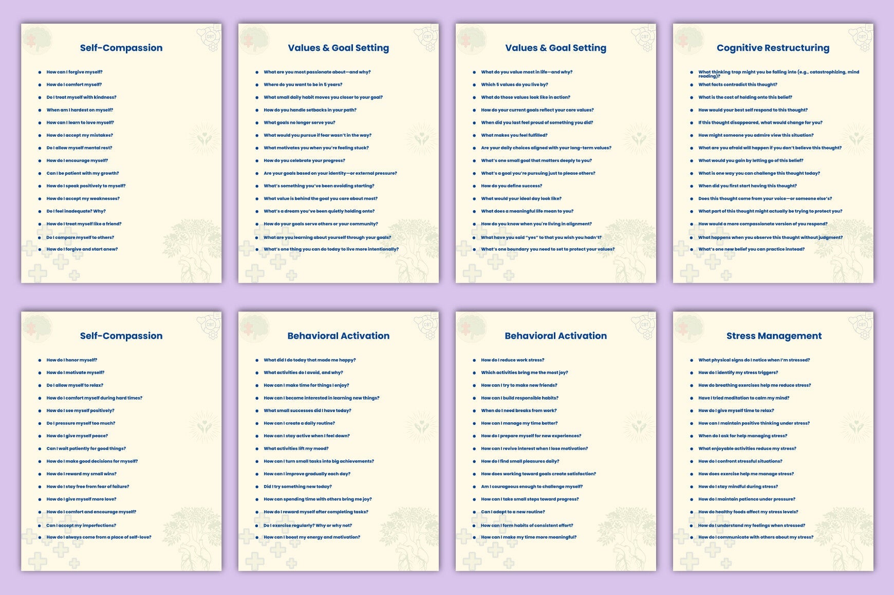 CBT for Healing and Growth Prompts