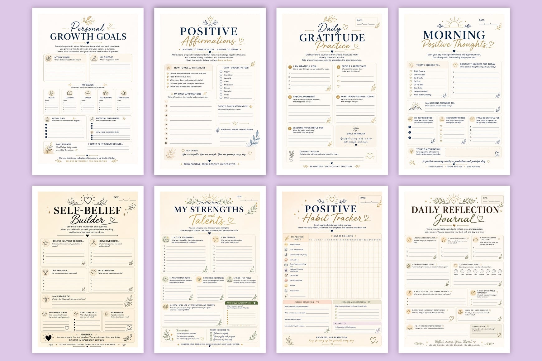 Positive Mindset Growth Journal