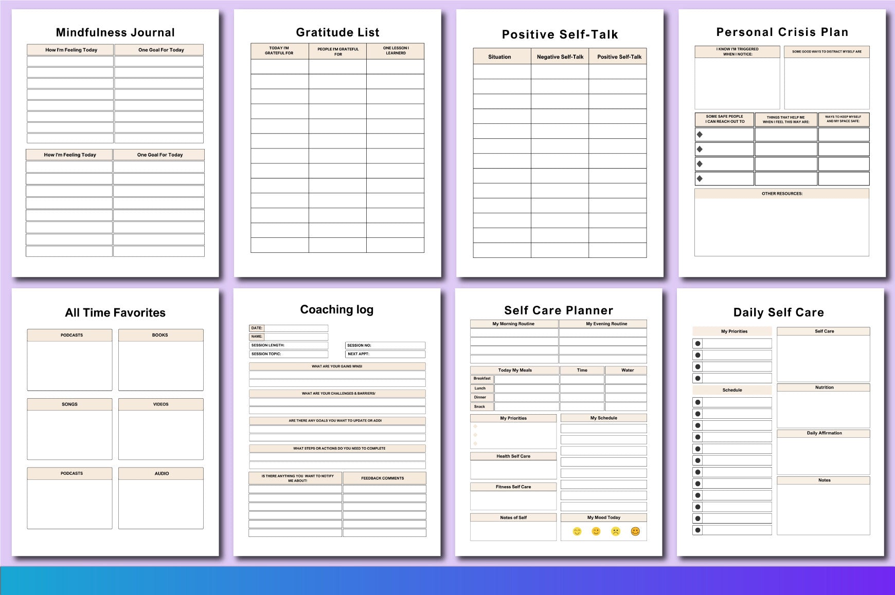 Life Self-Help Planner