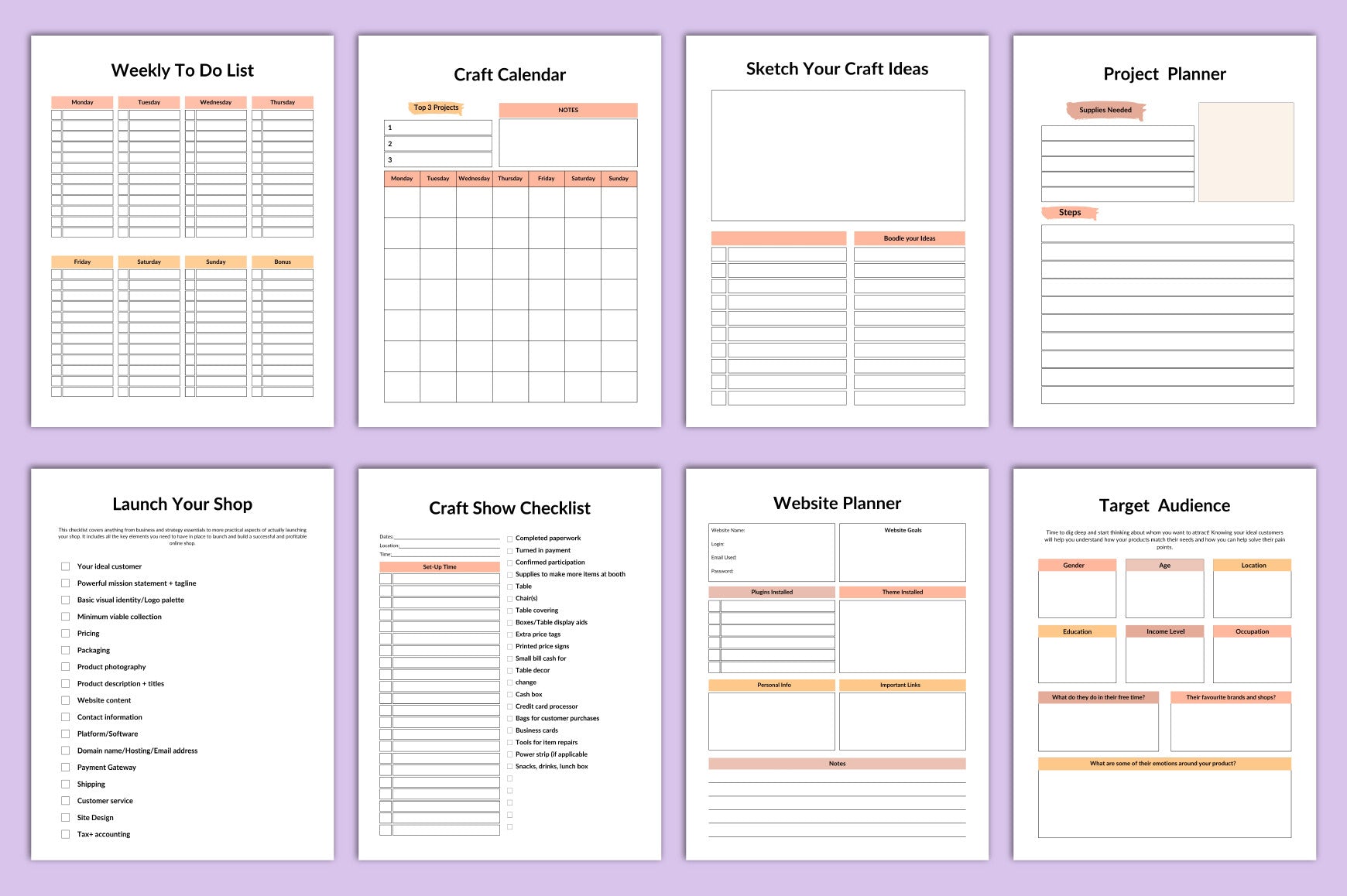 Craft Business Planner Guide