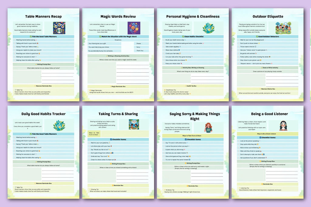 Good Habits & Manners Guide Planner