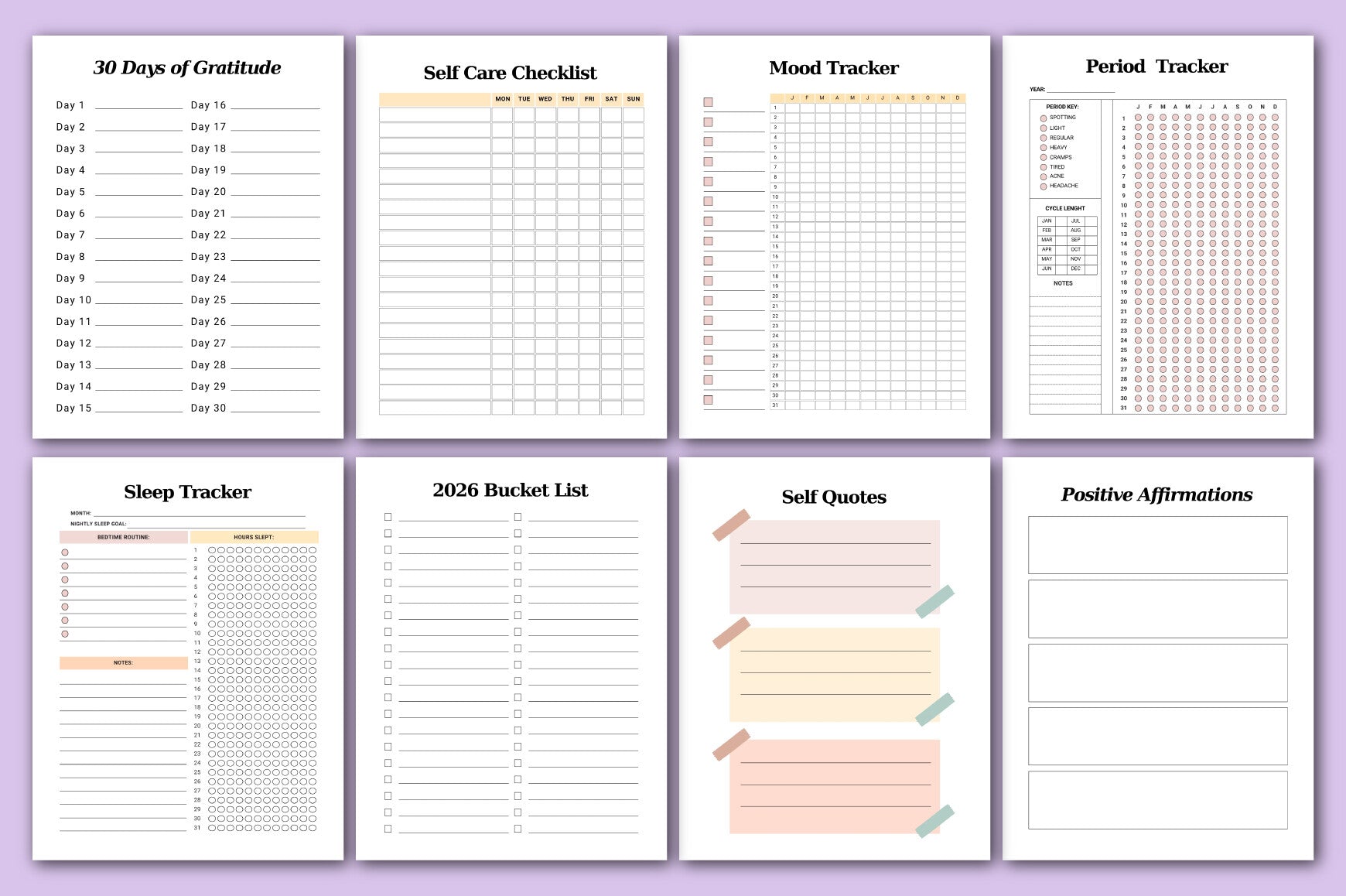 Your Self Care Companion Planner