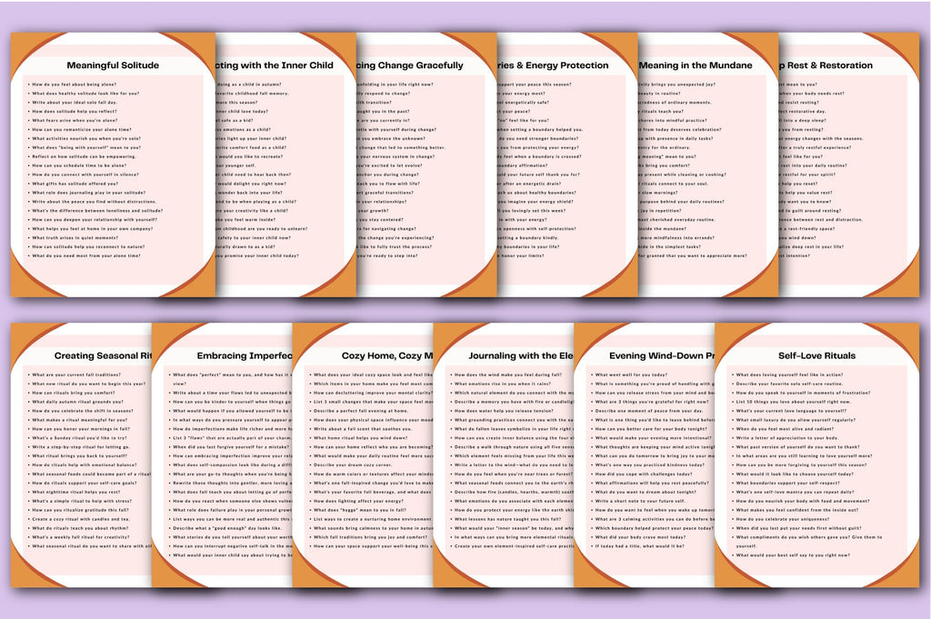 Fall Self-Care Mindfulness Journal
