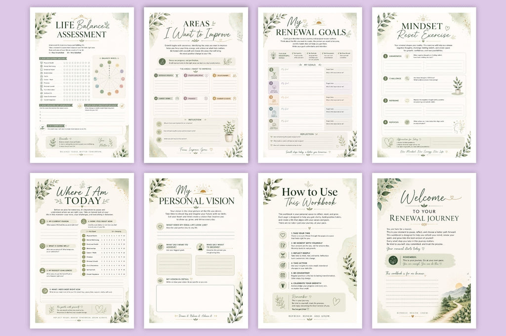 Refresh Renew And Grow Workbook